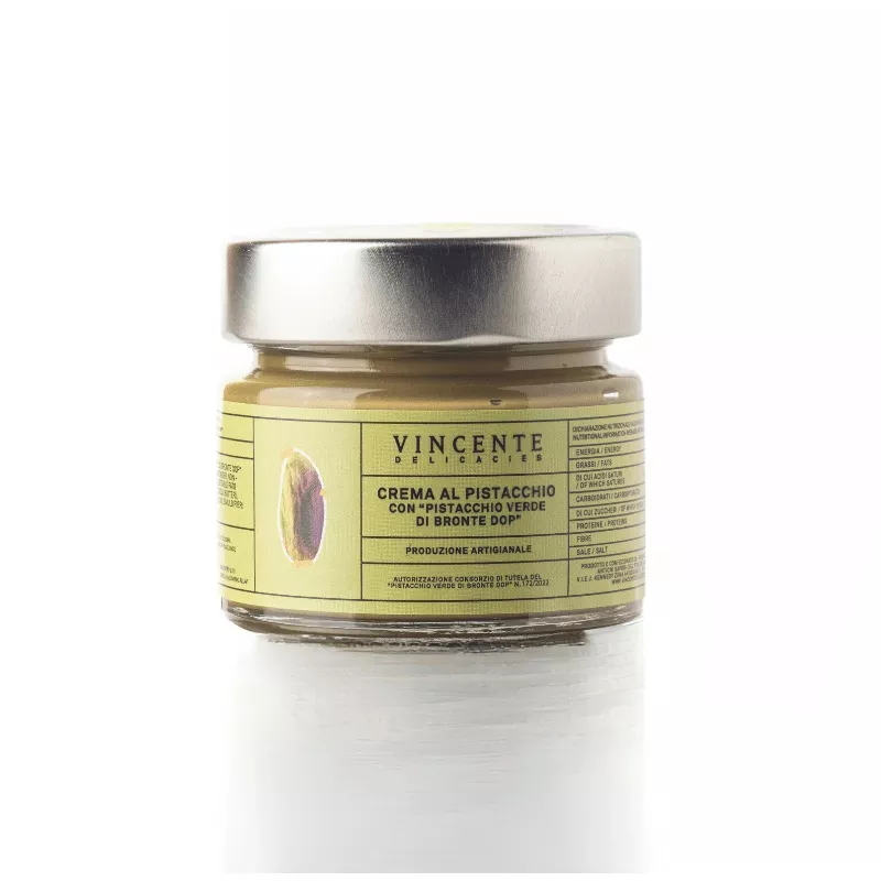 [Best Before: 02/25/2026] Vincente Pistachio del Bronte Cream Spread DOP, 3.17 oz