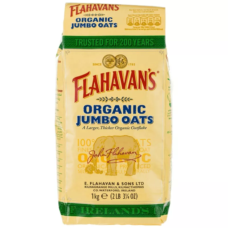 [Best Before: 03/20/2026] Flahavan’s Organic Jumbo Oats, 1 kg