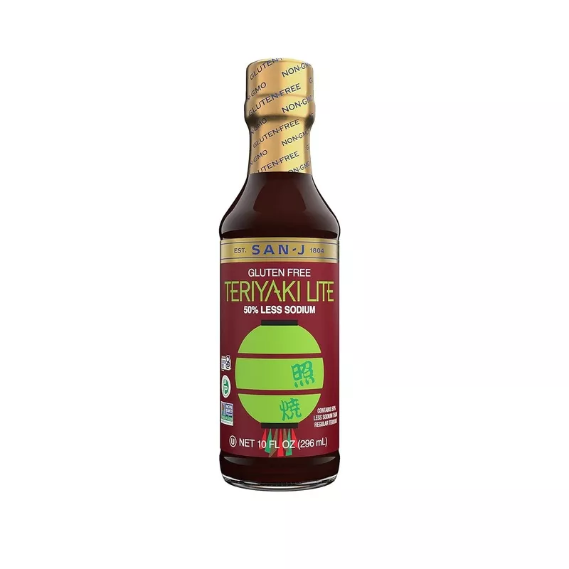 [Best Before: 08/25/24] San-J 50% Less Sodium Teriyaki Sauce, 10 oz