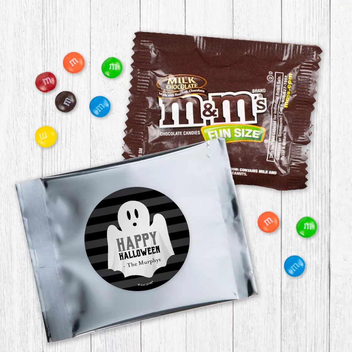 Personalized Halloween Ghouling Ghost Candy Favor Bag – M&Ms or Skittles