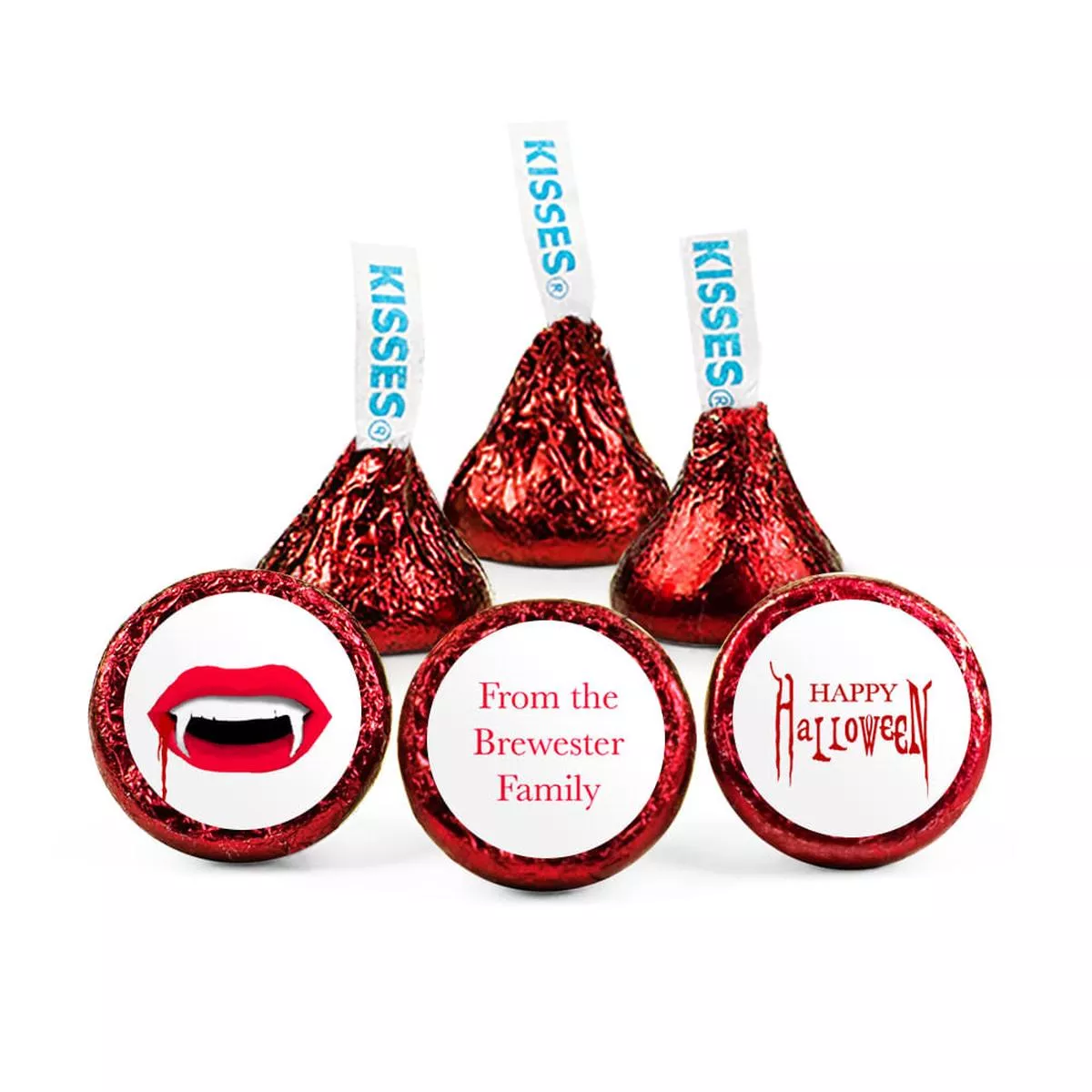 Personalized Halloween Vampire’s Kiss Hershey’s Kisses