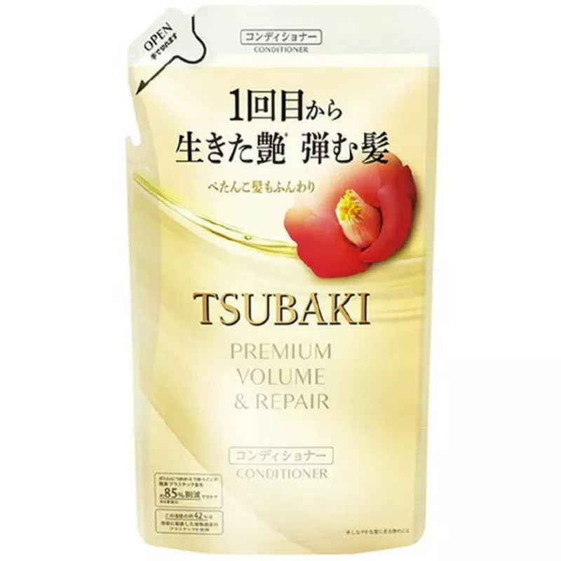 [Refill] TSUBAKI PREMIUM VOLUME & REPAIR – Regenerating hair conditioner with Tsubaki oil 300ml [Alcohol-free]