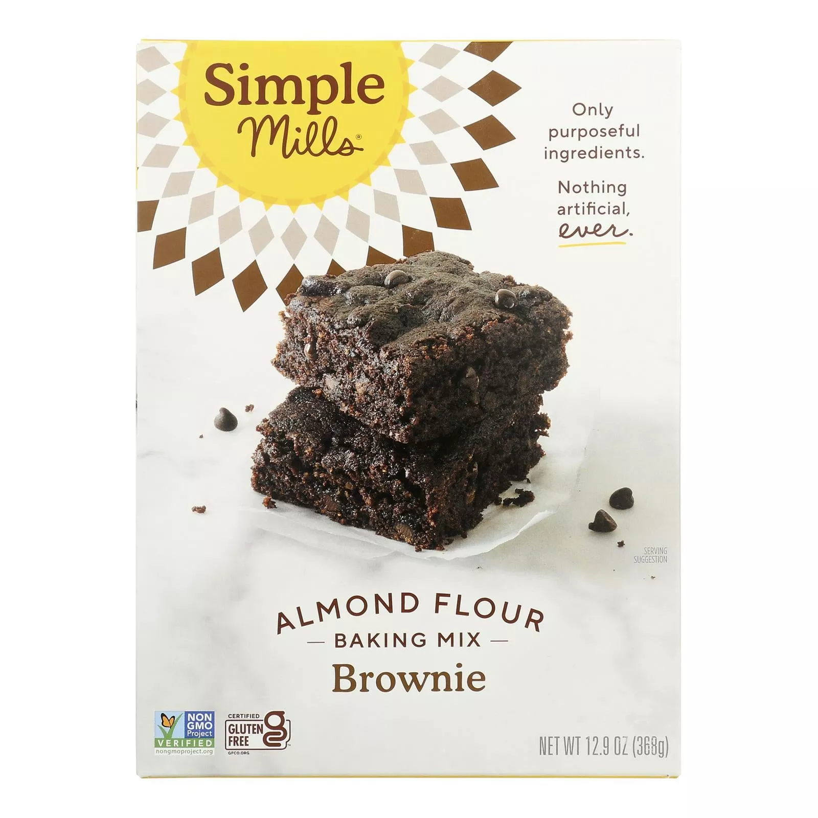 Simple Mills – Brownie Mix Almond Flour – Case of 6 – 12.9 Ounce