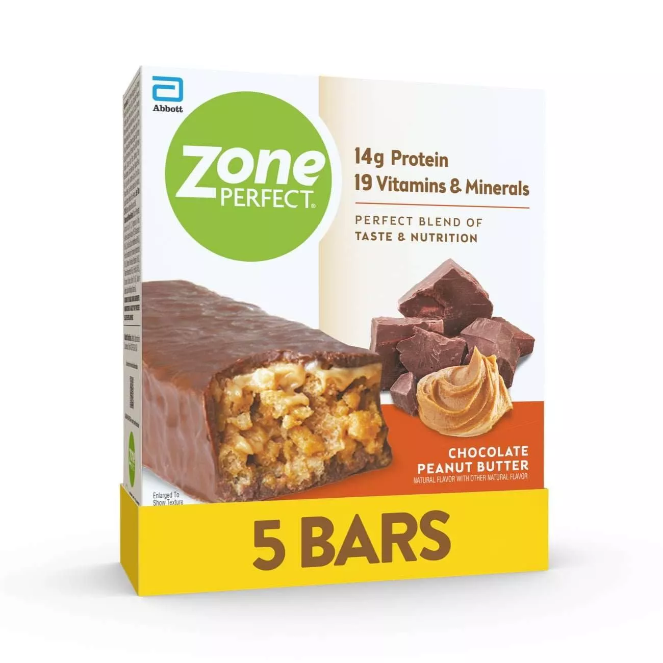 ZonePerfect Protein Bars, Snack For Breakfast or Lunch, Chocolate Peanut Butter, 5 Count